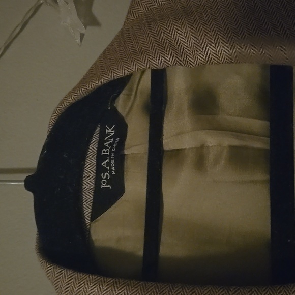 Jos. A. Bank Suit Coat pleated sport coat Jacket Blazer Silk Camel Djerf Avenue - Picture 11 of 14